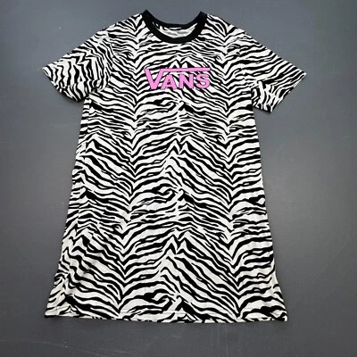 Vestido Camiseta Vans Niñas Mediano Estampado Cebra Juvenil M 10–12 Negro Blanco Rosa Logo Foto 1 de 4