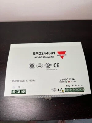 Fuente de alimentación de modo conmutación Carlo Gavazzi SPD244801 115/230VAC 24VDC 20AMP Foto 1 de 4