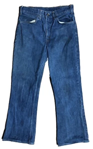 VINTAGE 70s Levi's Men's Jeans Orange Tab 646 Bell Bottom Flare Size 31x 27.5 - Picture 1 of 10