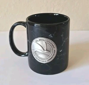 Vintage U.S. Justice Department Drug Enforce Agency DEA Mug Metal Medallion Logo - Picture 1 of 5