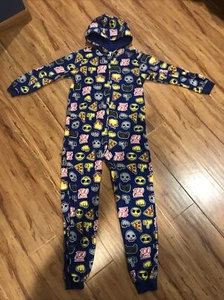 Boys The Children’s Place Fleece Jumpsuit Pajamas Sz 14 XL Pizza, Gaming, Emoji - Picture 1 of 5