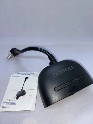 OOWOLF Outdoor Smart Plug w/ 2 Sockets ~ Waterproof ~ WiFi ~ Works w/ Alexa - Image 1 of 4