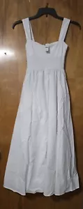 Nwt J. CREW Sweetheart White Tank Dress with Poplin Skirt Size XXSmall - Picture 1 of 4