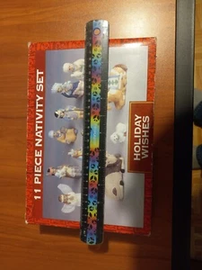 Christmas Holy Wishes 11 Figures Nativity Set Damage Box ๐ VINTAGE And RARE - Foto 1 di 19