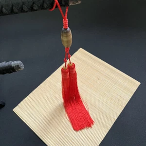 Matial Arts Tai Chi Sword Tassel Bead For Katana Samurai Sword Tanto Red 55cm - Picture 1 of 5