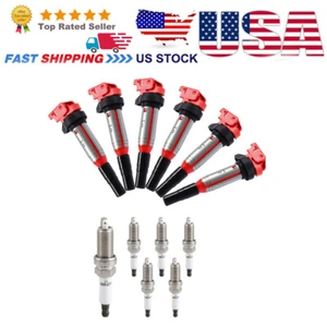 6 Pack Ignition Coil 0221504470 + IRIDIUM Spark Plug for BMW E46 E60 E90 X3 X5 - Bild 1 von 11