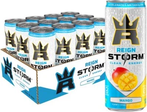 REIGN Storm Mango Fitness & Wellness Energy Drink 12 Fl Oz Pack of 12 - Picture 1 of 4