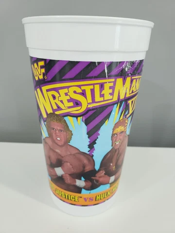 WWF WrestleMania VIII Wrestling Cup Promo 1992 Titan Savage Flair Hulk Sid Macho Cover