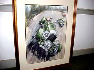 "1930 DoubleTwelve at Brooklands" --Blower Bentley Painting by Michael Wright - Picture 1 of 3