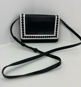 Michael Kors Crossbody Bag Analise Black Leather Convertible Clutch $228 A2 - Picture 1 of 11