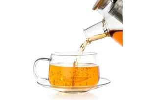 4er Set Glastassen & Untertassen Neu im Karton - Bild 1 von 2