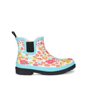 Journee Collection Foot Wear Rubber Boots Women -size US 9 / 40 Floral Design - Picture 1 of 13