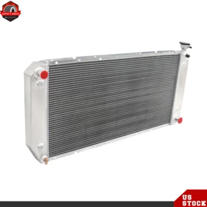 Aluminum Radiator 3 Row 34" For 1988-2000 Chevy C/K Truck 1500 2500 3500 5.7L V8 - Picture 1 of 18