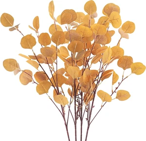 4 Pcs Artificial Eucalyptus Leaves Stem 33.8" for Fall Decor Party Wedding Table - Picture 1 of 12