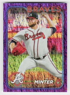 2024 Topps #539 A.J. Minter Purple Holofoil #/799 - Image 1 of 2