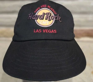 Hard Rock Cafe Los Vegas NV Hat Cap Black Adjustable Strapback New With Tags - Picture 1 of 12