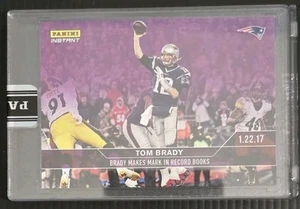 Tom Brady Panini Instant 2016 #823  Playoff Record 384 Yards Purple SP 1 of 10 - Picture 1 of 2