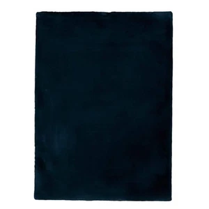 Patrick Faux Rabbit Navy 3x5 Area Rug - Picture 1 of 6
