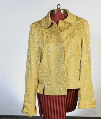 Studio by Liz Claiborne 美丽黄金西装外套女式 16 码 — 第 1/4 张图片