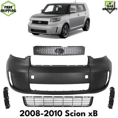 Front Bumper Cover Primed Plastic & Grille Assembly For 2008-2010 Scion xB Foto 1 de 4