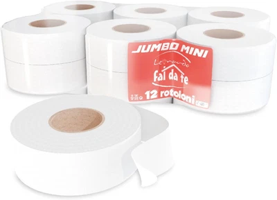 - Rotoli Carta Igienica Mini Jumbo 9.600 Strappi - Confezione Da 12 Rotoli in 10 - Immagine 1 di 4
