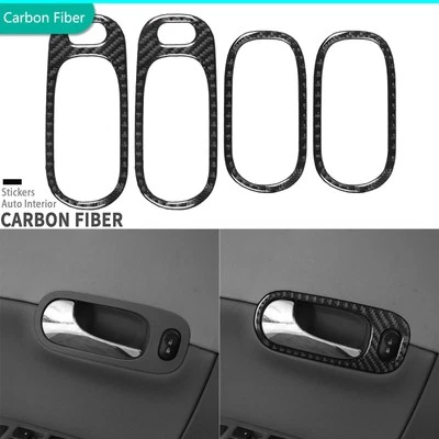 Cubierta de manija de puerta interior de fibra de carbono real 4 piezas para Chevrolet Malibu 2008-2012 Foto 1 de 4