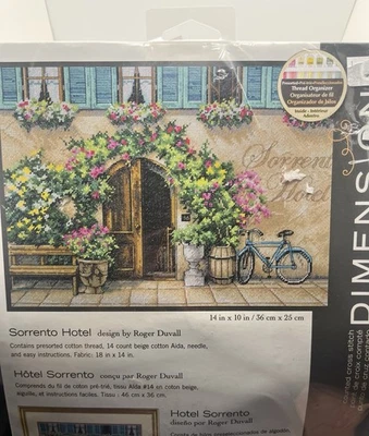 Dimensions Counted Cross Stitch Kit 14"X10"-Sorrento Hotel (14 Count) XX - Image 1 of 3
