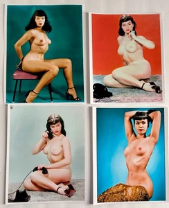 Bettie Page 8x10 Foto Konvolut Nr.5 - 4er Set Classic Pin-Up Prints - Bild 1 von 1