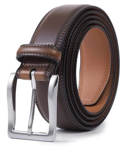 Genuine Leather Dress Belts For Men - Mens Belt For Suits, Jeans, Uniform Wit... - Picture 1 of 5