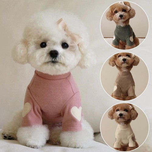 VETEMENTS Love Cuore Ricamo Cane Abbigliamento Animali Domestici Caldo Felpe con Cappuccio Gattini Cuccioli 