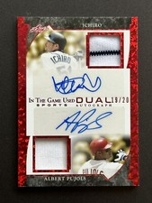 2022 Leaf In The Game Used Ichiro Albert Pujols Dual Auto # /20
