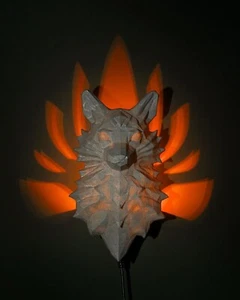 The Nine-Tailed Fox Wall Light USB-C power - Picture 1 of 9