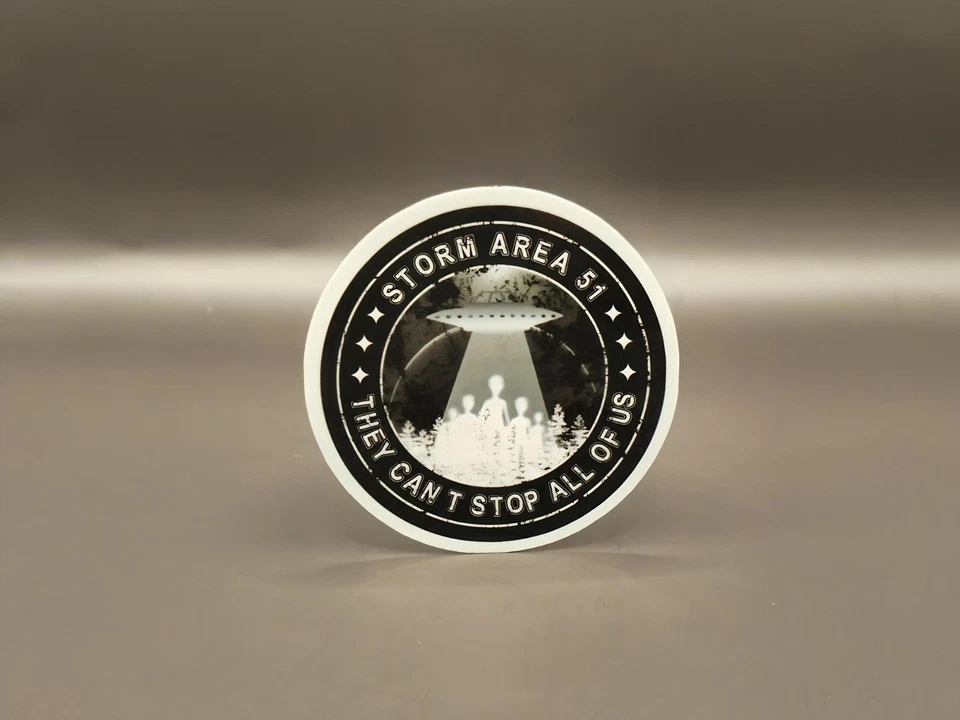 Alien Vinyl Stickers Area 51 Aliens Roswell UFO New Mexico Sci Fi Space Fiction - Image 1 of 1