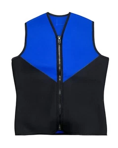 Traje de neopreno para hombre chaleco con cremallera frontal talla grande neopreno negro azul cremallera de alta resistencia - Imagen 1 de 3