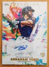 2020 Topps Inception Abraham Toro Rookie Auto #67/245 Houston Astros