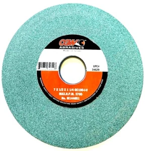 7" x 1/2" x 1-1/4" 100I MUELA ABRASIVA DE CARBURO DE SILICIO VERDE - CGW 34629  - Imagen 1 de 6
