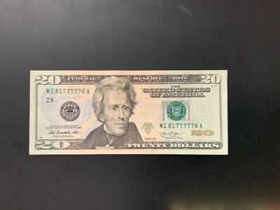 2013 $20 DOLLAR BILL MI81777776A - Image 1 of 4