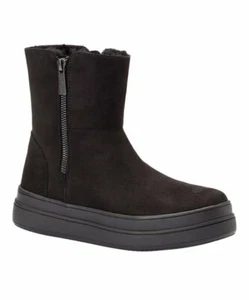 New J/SLIDES NYC Black Truly Suede Luxe Boots Size 8M Side Zip NWOB - Picture 1 of 10