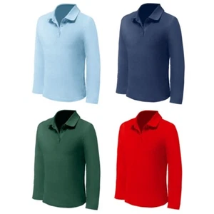 NATH Polo Longsleeve Langarm Poloshirt Herren Mikro-Piqué Seitenschlitze K7 NEU - Bild 1 von 8