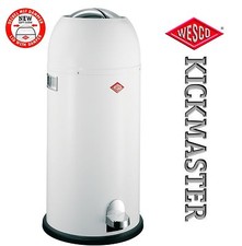 Wesco design XL Mülleimer Kickmaster Maxi 40L Treteimer Weiß Abfallsammler