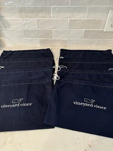 New Vineyard Vines Cloth Gift Dust Bag Navy And White/ Light Blue lot of 8 - Picture 1 of 5