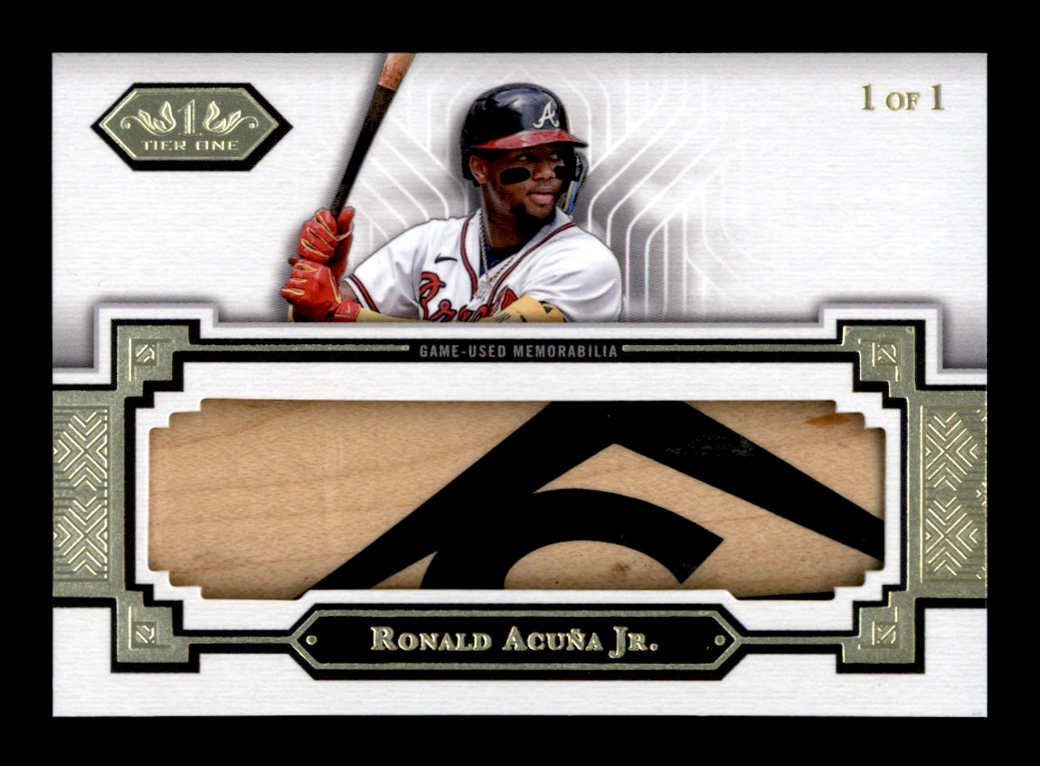 2023 Topps Tier One Ronald Acuna Jr Limited Lumber Bat Relic 1/1 #LLR-RA Braves