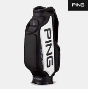 Ping 2025 Sporty MQ Mens Golf Caddie Bag 9" 5Way PU 9lb Cooler Pocket White - Picture 1 of 7