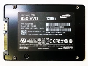 120GB SATA SSD SAMSUNG 850 EVO 6GB/S 2,5 ZOLL MZ-75E120 MZ7LN120 FESTPLATTE - Bild 1 von 2
