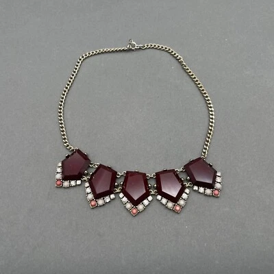 Collar Ann Taylor Loft Cristal Para Mujer Tono Plata Sello Primavera Anillo Cierre Foto 1 de 3