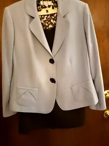 Tahari Arthur S. Levine Suit Blazer Skirt Womens 20W Plus Size Blue/Black - Picture 1 of 8