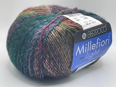 Berroco Millefiori Light #6871 Delphinium Sport Wt Wool Acrylic Yarn 100g 350yd - Image 1 of 4