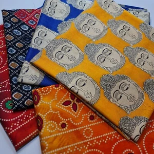 100 % Baumwolle Buddha Batik Hand Block Stoff Handwerk Quilt Kleid Material Meterware 44 Zoll - Bild 1 von 19