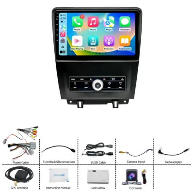 10.1" For Ford Mustang 2010-2014 Android Car Radio Stereo Carplay GPS Navi + Cam Foto 1 de 4