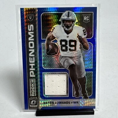 2020 Donruss Optic Rookie Phenoms Jersey Blue Hyper #RP-28 Bryan Edwards MT Card - Image 1 of 4